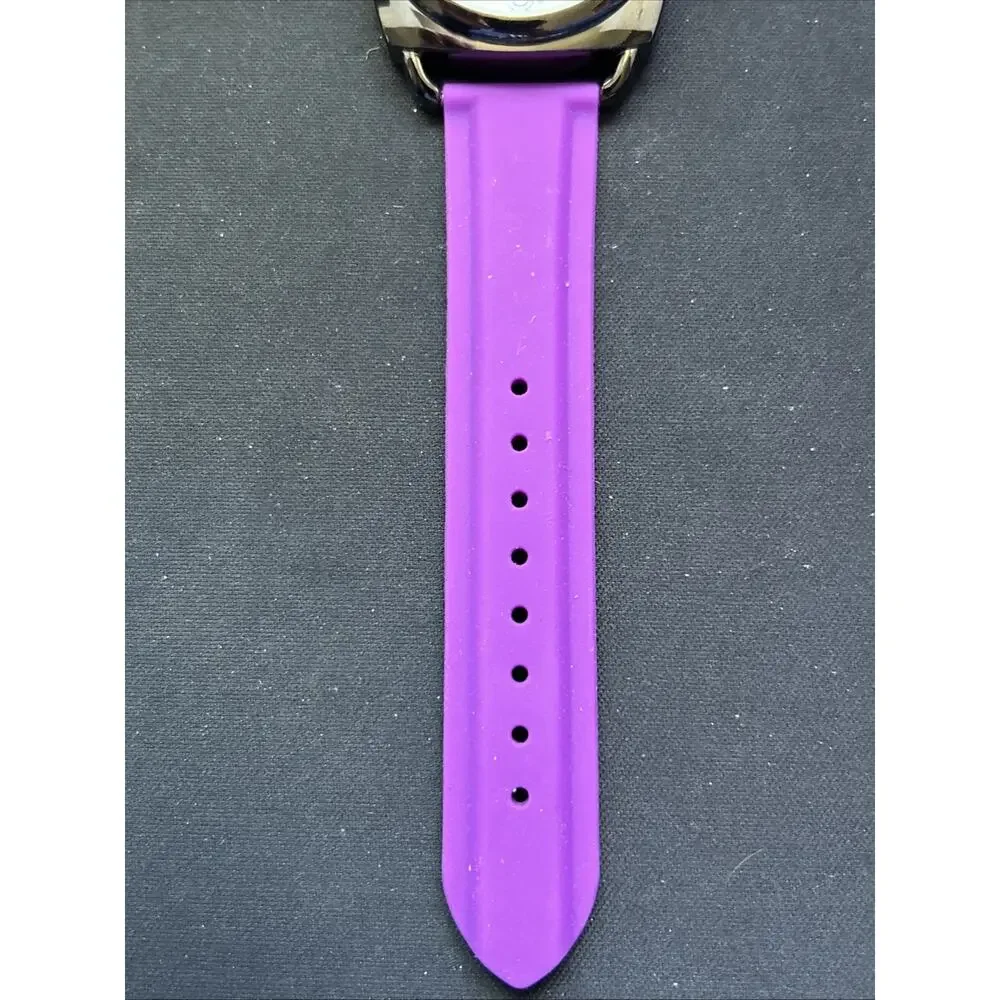 Gossip Black Case Purple Band Women’s Quartz Watch